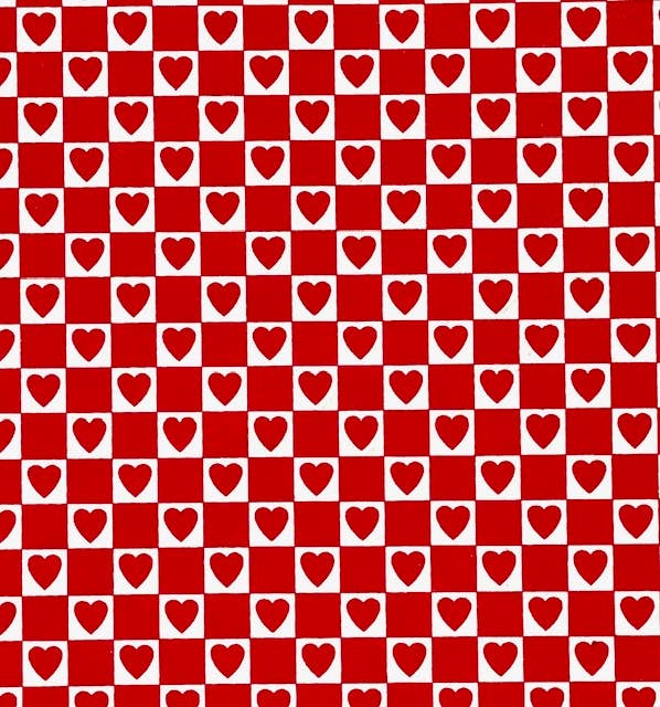 Heart silk screen paper