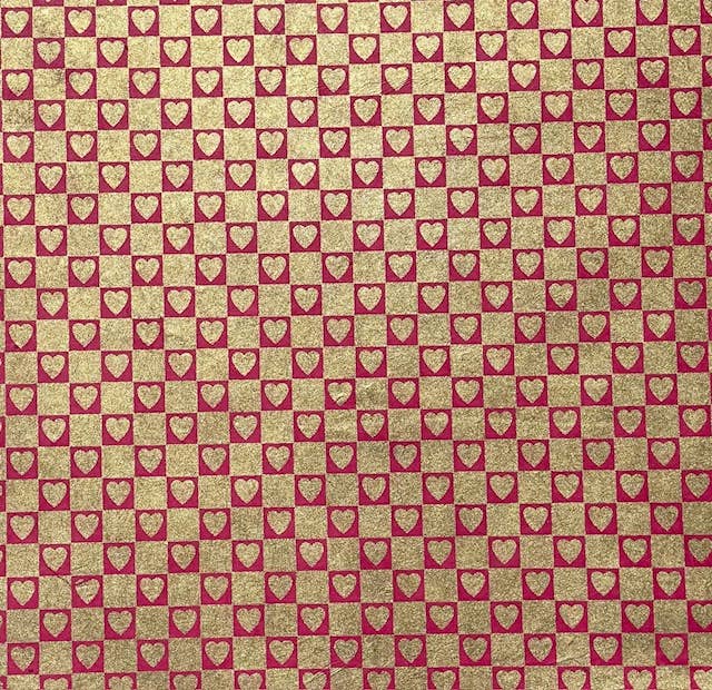 Heart silk screen paper