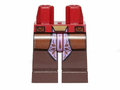 Hips and Dark Brown Legs with Reddish Brown Tunic and Lavender Sash Pattern