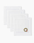 Holly Ribbon Wreath Cocktail Napkins