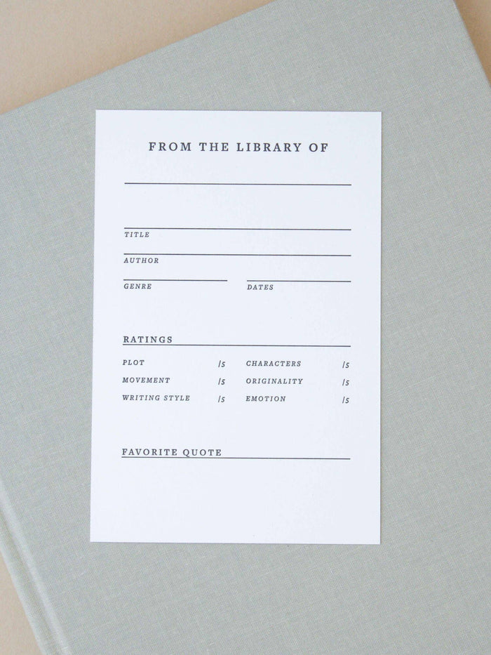 Home Library Cards