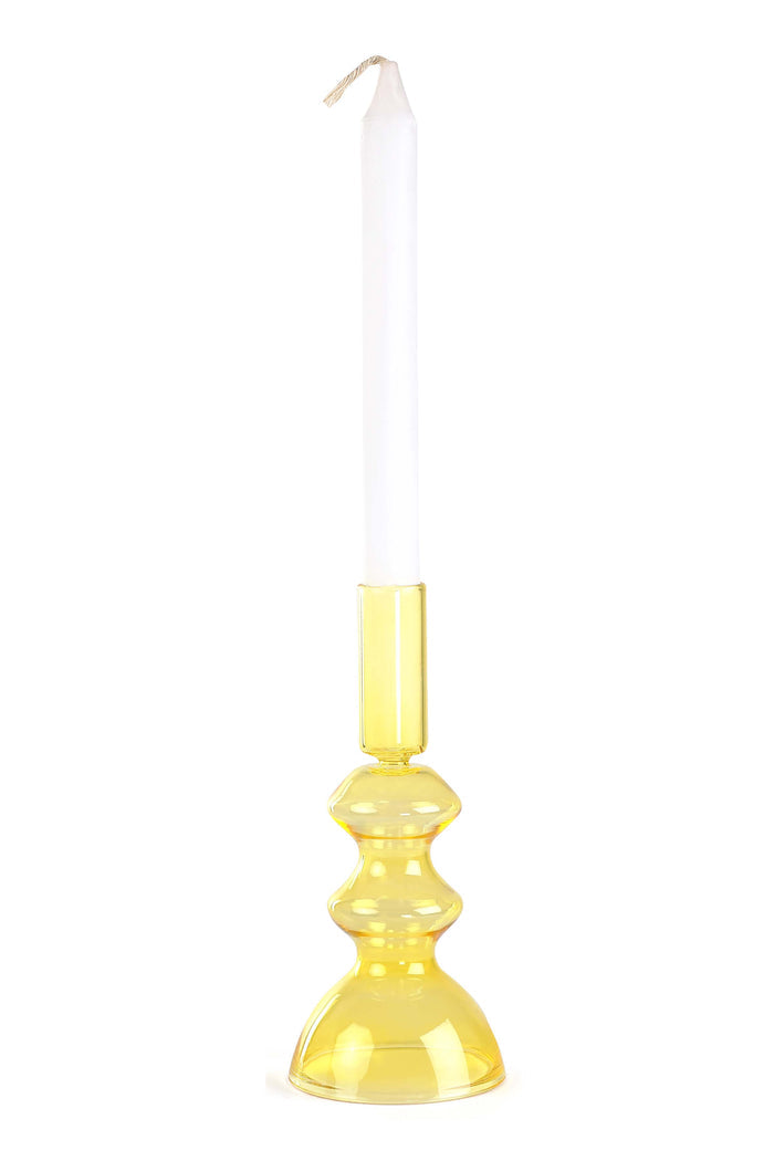Honey Retro Glass Candle Holder