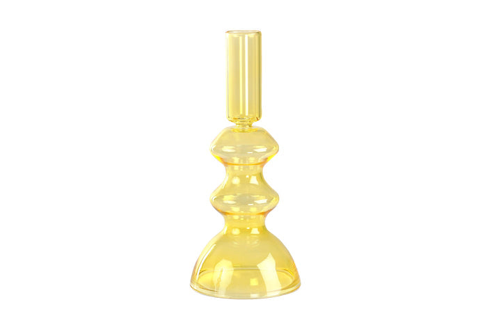 Honey Retro Glass Candle Holder