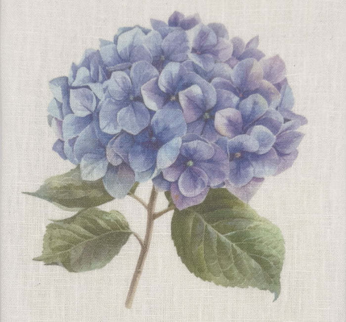 Hydrangea Blue Linen Tissue Box Cover