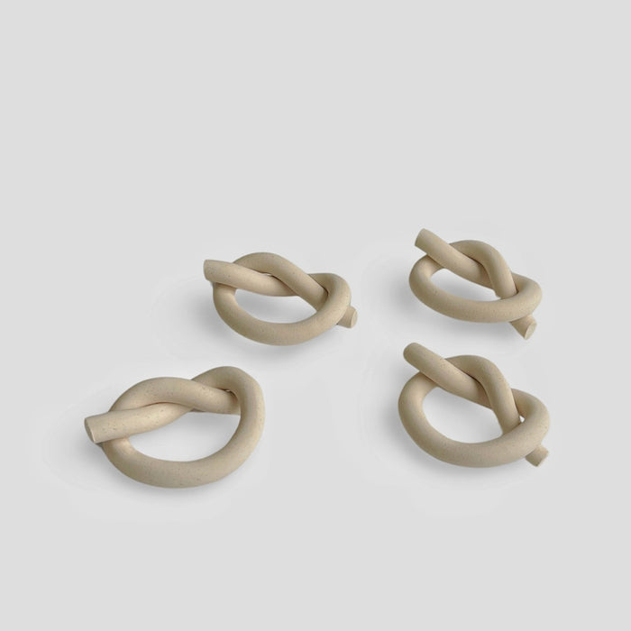 Ivory Knot Napkin Ring, Set of 2
