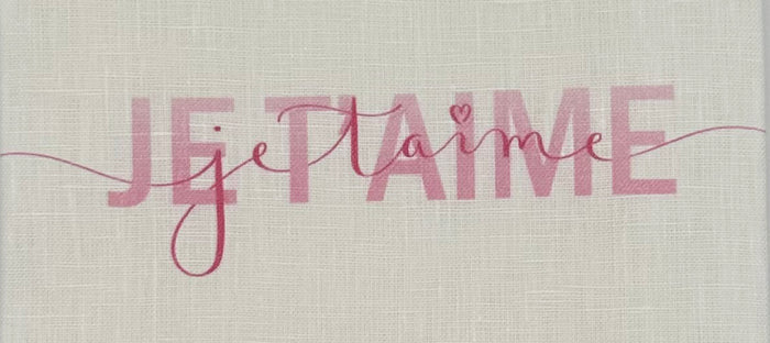 Je T'Aime Linen Tissue Box Cover