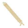 Jeri Double Row Bracelet in Antique Gold