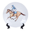 Jockey Fist Clinch Horse Racing Derby Ceramic Plate