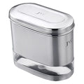 JVL Stainless Steel Capsule Shape Galaxy Clear Canister with Airtight Lid for Dry Storage