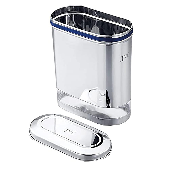 JVL Stainless Steel Capsule Shape Galaxy Clear Canister with Airtight Lid for Dry Storage