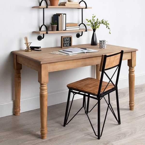 Kate and Laurel Cates  30" Rustic Brown Rustic Farmhouse Barnboard Dining Table