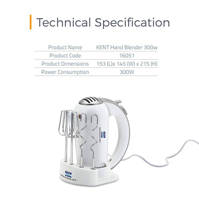 Kent Hand Blender-White - KITCHEN MART