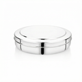 Kitchen Mart Elite stainless steel papad storage box with airtight lid mirror finish