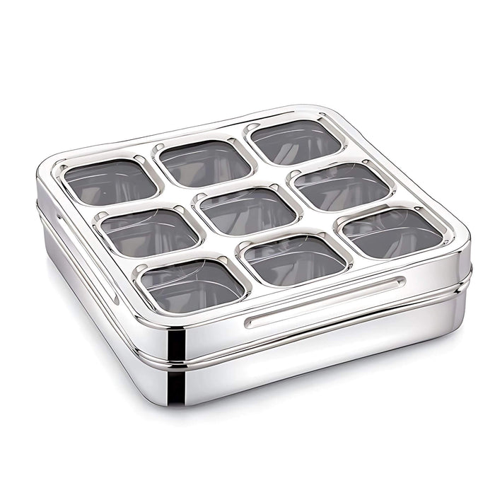 Multipurpose dry fruit and spice organizer with mirror finish