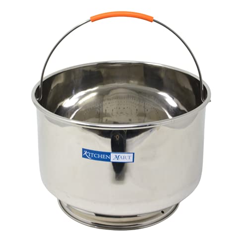 Kitchen Mart Premium Stainless Steel Starch Remover Container for Pressure Cooker (for 7.5 litres Cooker)