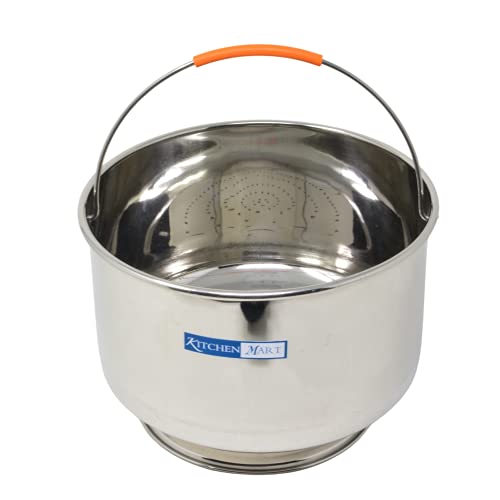 Kitchen Mart Premium Stainless Steel Starch Remover Container for Pressure Cooker (for 7.5 litres Cooker)