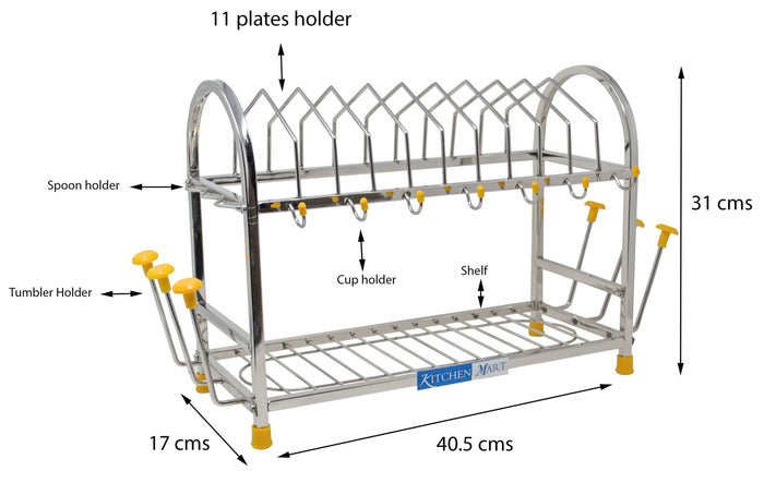 Kitchen Mart Stainless Steel kitchen rack (5 in 1) - KITCHEN MART
