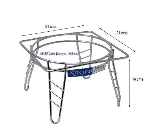 Kitchen Mart Stainless Steel Matka Stand / Plant Pot Stand, Diameter: 20cms - KITCHEN MART