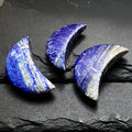 Lapis Lazuli Crescent Moon Carving (UV Reactive)