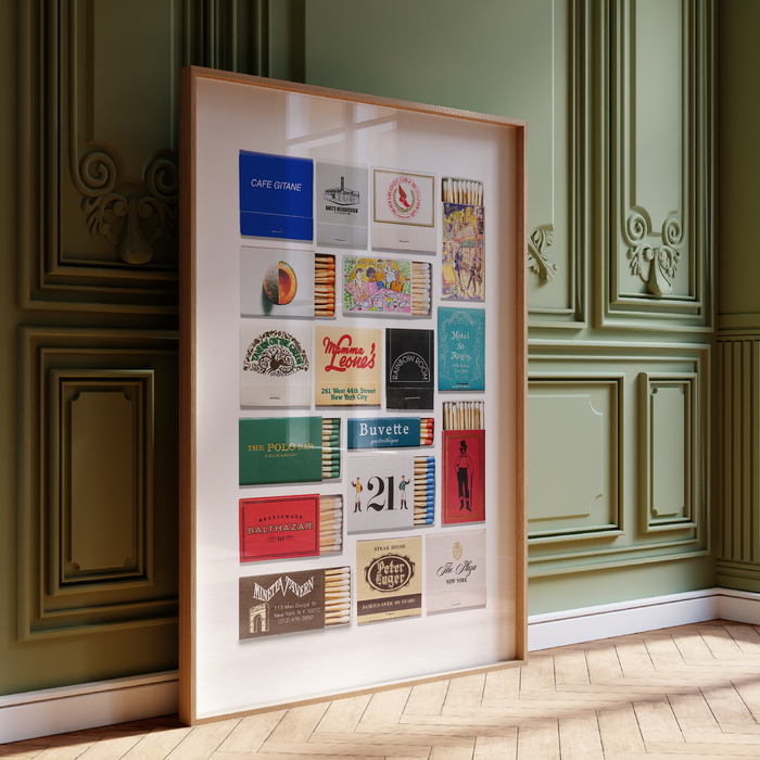 Large NYC Matchbook Collage Print
