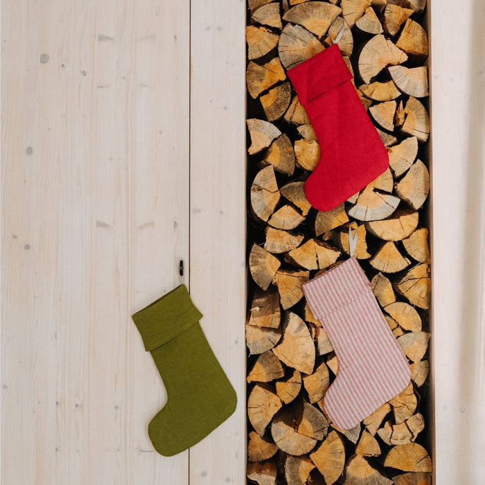 Lava Falls Linen Christmas Stocking