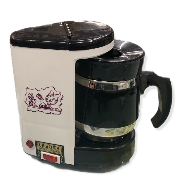 Leader Electric Coffee Maker 500ml capacity brewing fresh coffee on kitchen counter