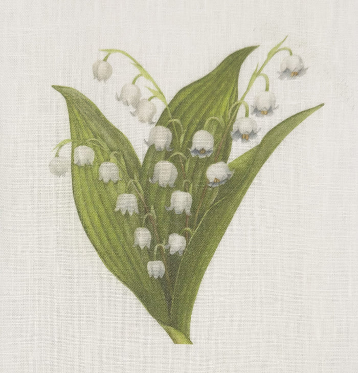 Lily Of The Valley Linen Cocktail Napkins