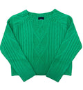 Little Olin- Aw Green Braid- Knitted Sweater