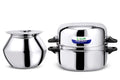 LLM Stainless Steel Double Delight Cook and Serve Pot Thermal Rice Cooker 1.0 Kg, Silver