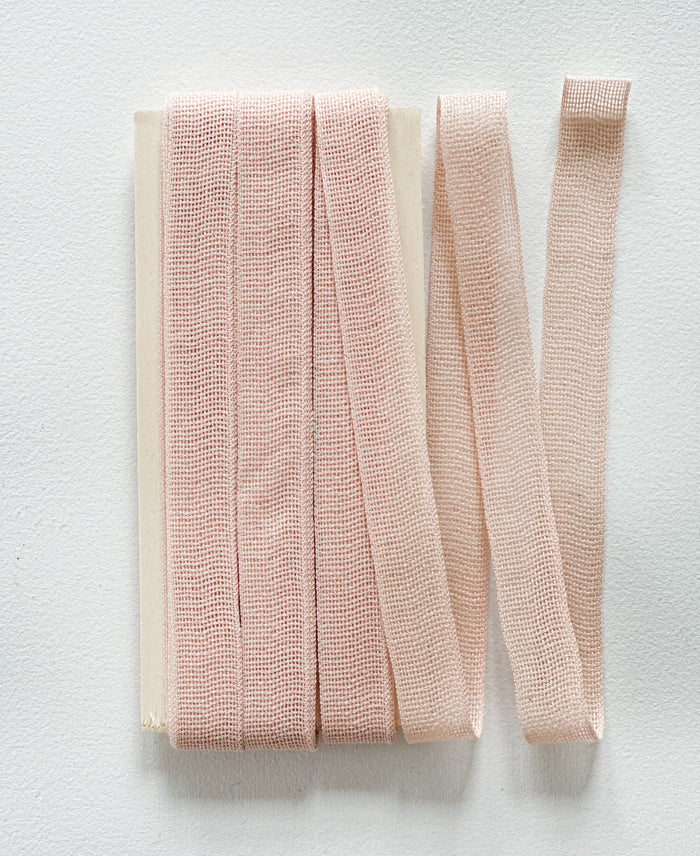 Loose weave cotton ribbon | wood paddle 10 Yards