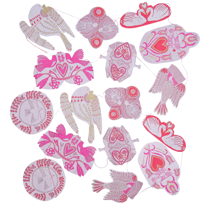 LOVE BIRDS SEWN GARLAND