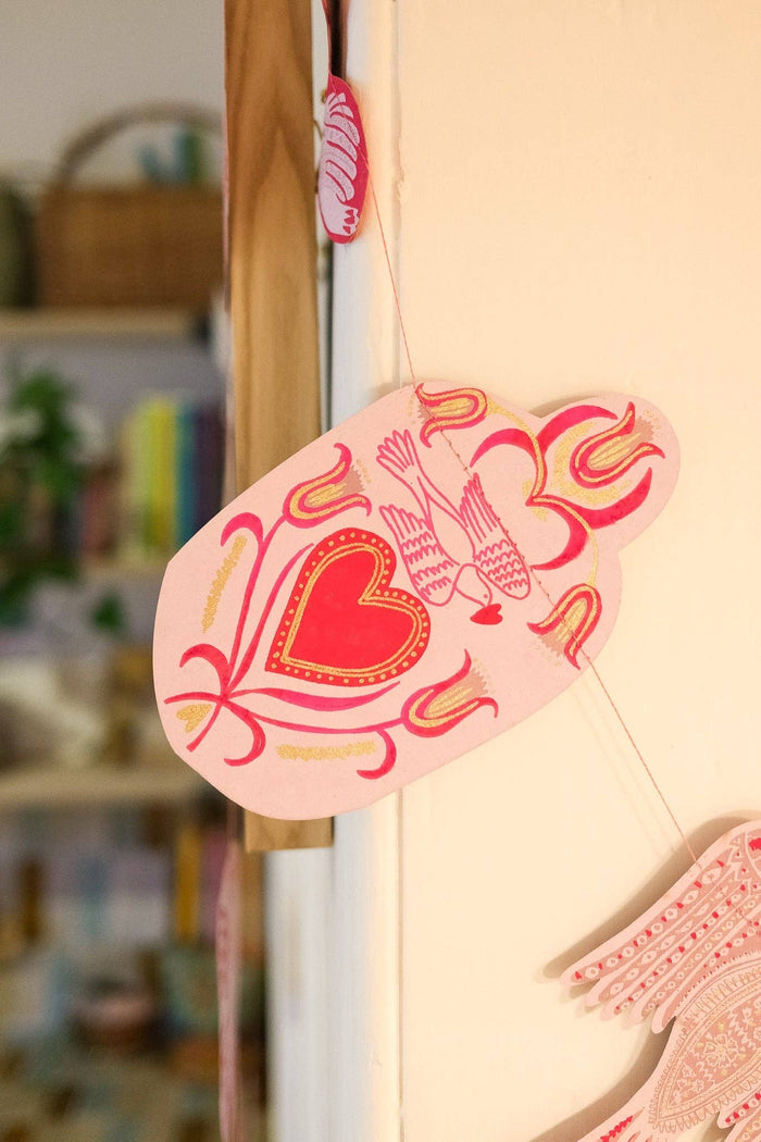 LOVE BIRDS SEWN GARLAND