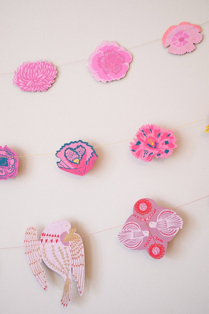 LOVE BIRDS SEWN GARLAND