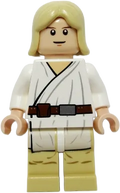 Luke Skywalker - Light Nougat, Long Hair, White Tunic, Tan Legs, White Glints