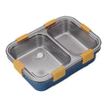 Lunch Box Compartment Stainless Steel with Spoon, for School, Lunch Box for Kids, Lunch Box for School & Office with a Fork, a Spoon and a Pair of Chopsticks