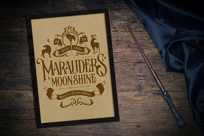 Framed Sign / "Marauder's Moonshine"