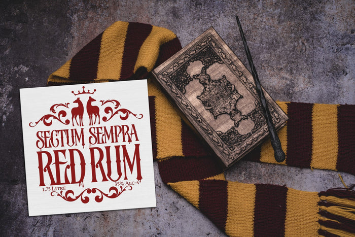 12" x 12" Square (unframed) / "Sectum Sempra Red Rum"