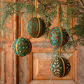 Majestic Embroidered & Jeweled Ornaments 4" Assorted Set/12