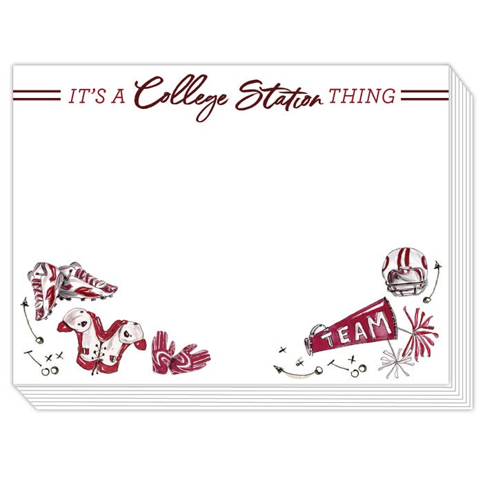 Maroon &D ark Maroon It's A College Station Thing Slab Pad by Rosanne Beck