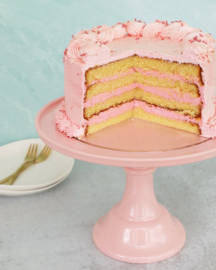 Melamine Cake Stand Large- Peony Pink 11.5 inch