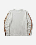 KAPITAL 20/-Jersey Long Sleeve Long Sleeve T (Concho Belt Sleeve) White T-Shirts Longsleeve K2508LC008 WHITE