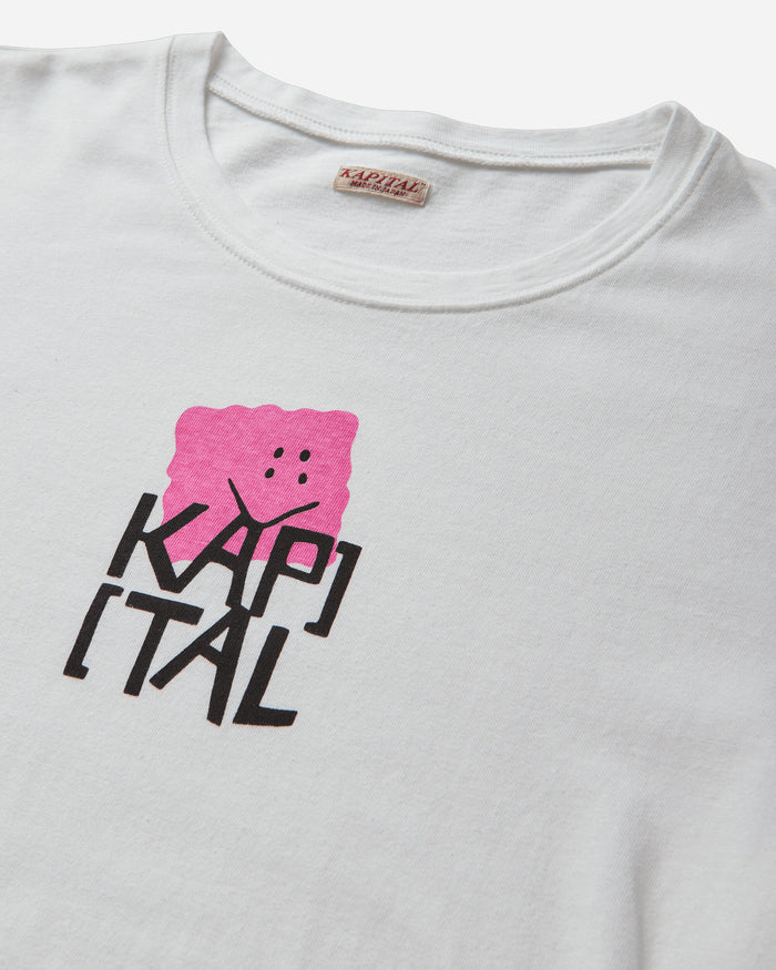 KAPITAL 20/-Jersey Crew Long Sleeve T (Peckish Kap) Pink T-Shirts Longsleeve K2503LC064 PINK