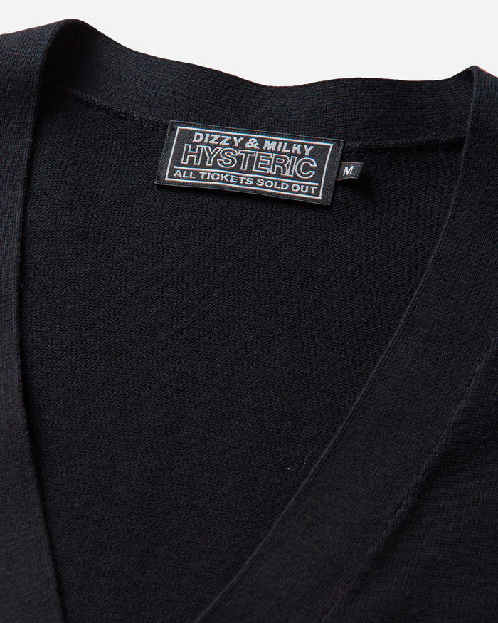 Hysteric Glamour Super Hys Patch Cardigan Black Knitwears Cardigans 02261ND03 96
