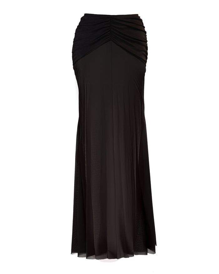 Outline of Mermaid Sheer Skirty - Black