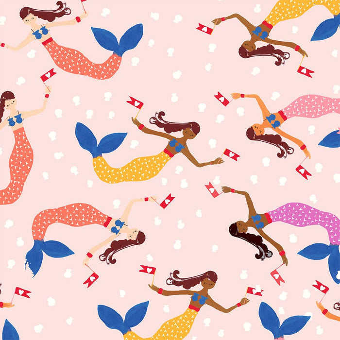 Mermaids on Parade Gift Wrap - Roll of 3 Sheets