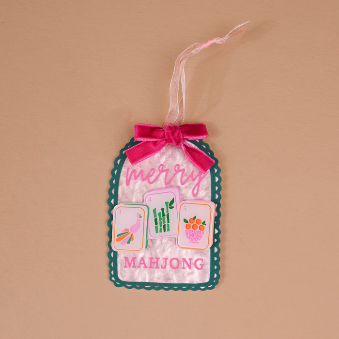 Merry Mahjong Christmas Ornament