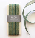 Metallic loose weave ribbon | wood paddle 10 Yards
