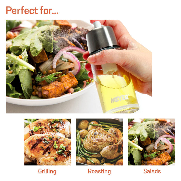 Meyer Kitchen Hacks Oil Mister / Oil Sprayer, 170ml – Refillable, Toxin-Free Oil Dispenser for Healthy Cooking