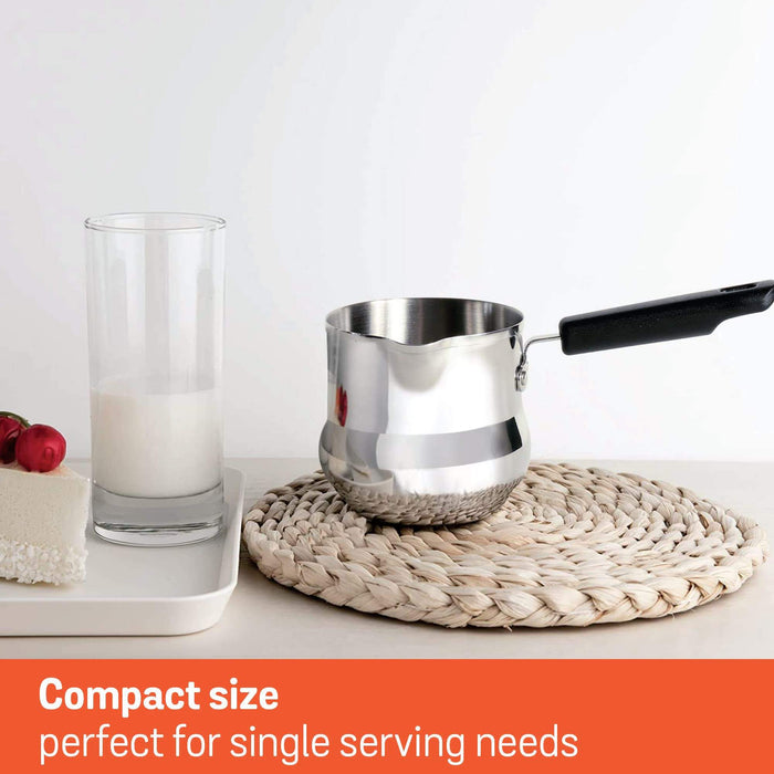 Meyer mini saucepan 0.6L capacity with drip-free spout and mirror polish finish