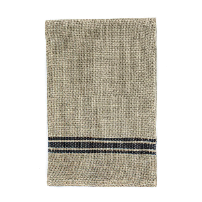 Monogram Black Dishtowel